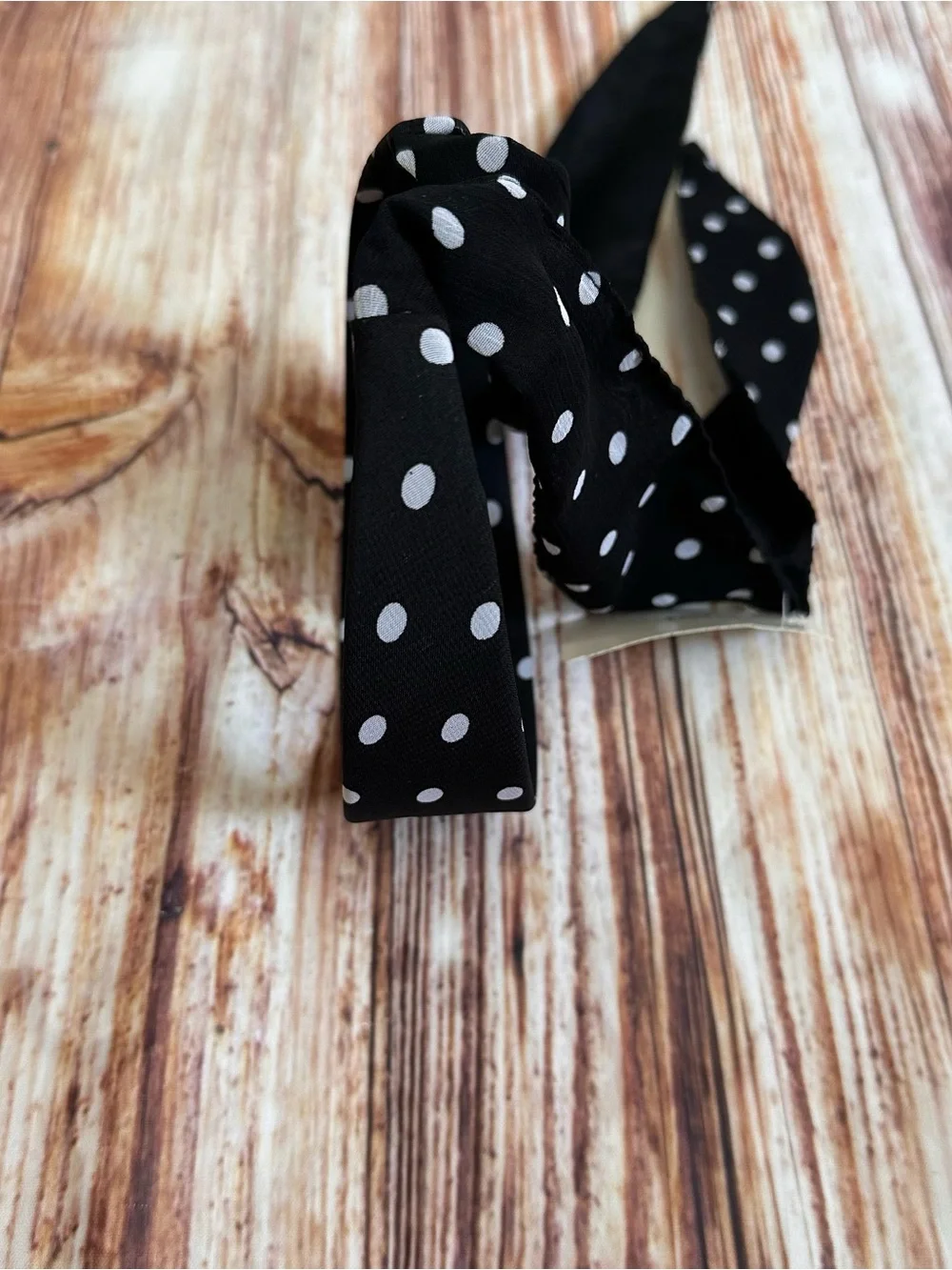 Vintage Target Retro Black Polka Dot Scarf Tie Headband NWT